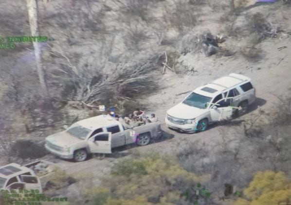 Operativo en San Luis Potosí en el que rescataron a cerca de 50 migrantes