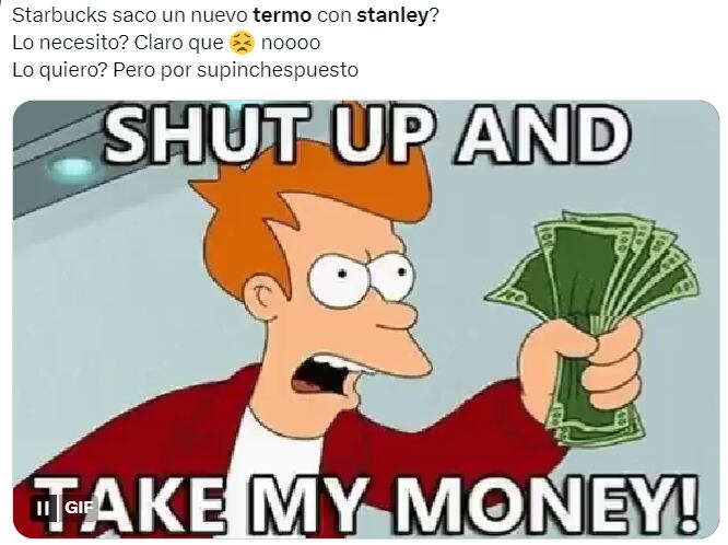 Memes del termo Stanley rosa de Starbucks