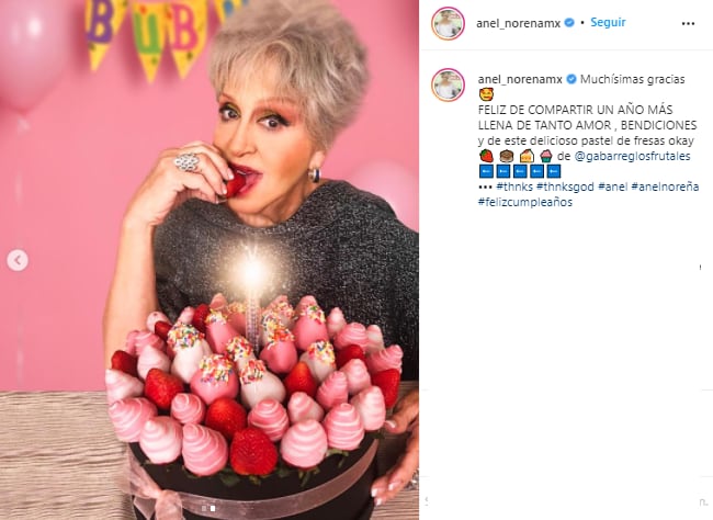 Anel Noreña celebra sus 67 años.