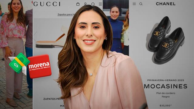 Cecilia Guadiana exhibida por zapatos Gucci