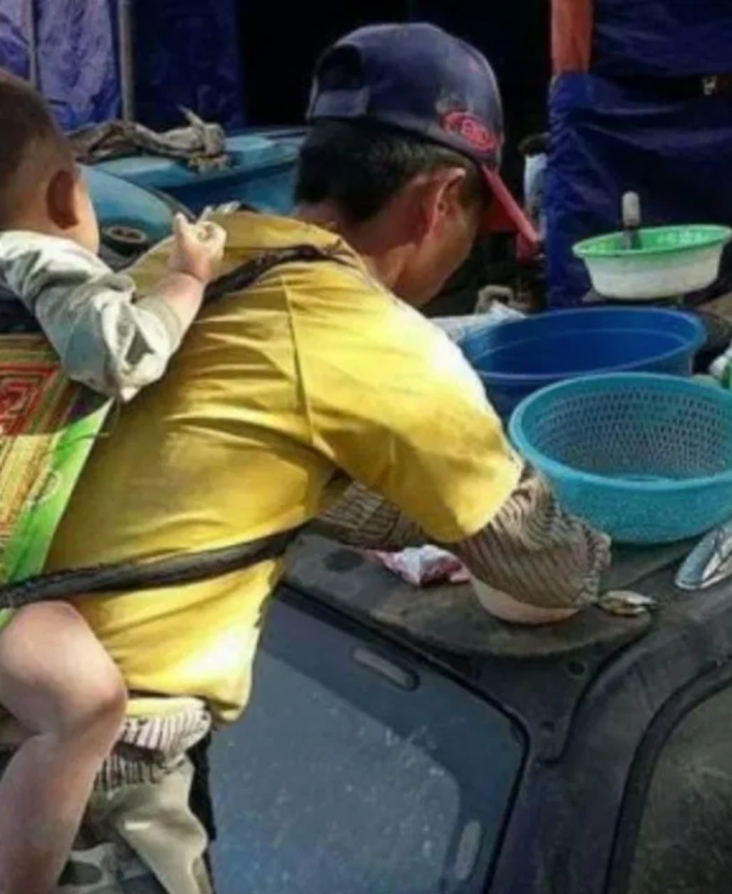 Albañil y su hijo
