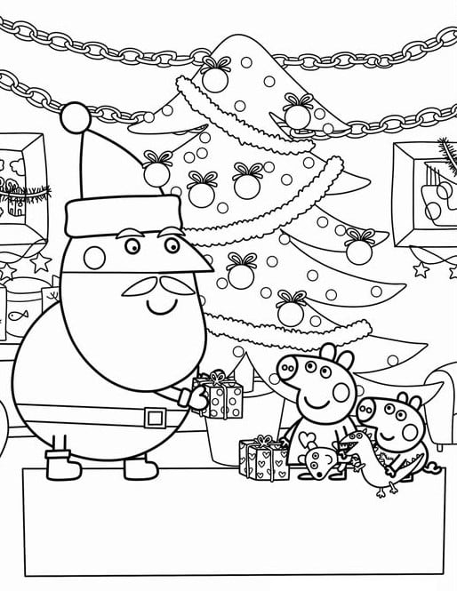 Dibujos de Peppa Pig de Navidad