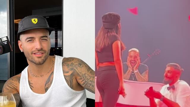Maluma es testigo del amor, piden matrimonio en su concierto.
