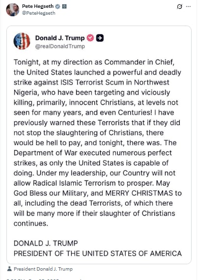 Mensaje Navideño de Donald Trump