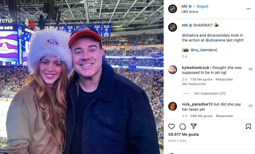 Shakira y Carson Daly