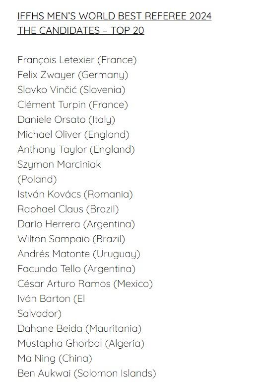 Nominación de árbitros varoniles