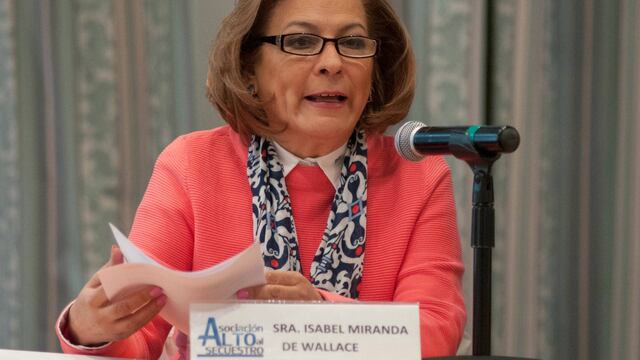 Isabel Miranda de Wallace, presidenta de Alto al Secuestro