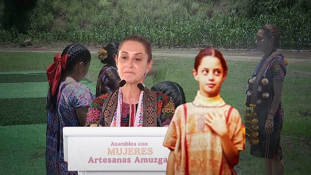 Claudia Sheinbaum presume foto usando huipil amuzgo desde niña