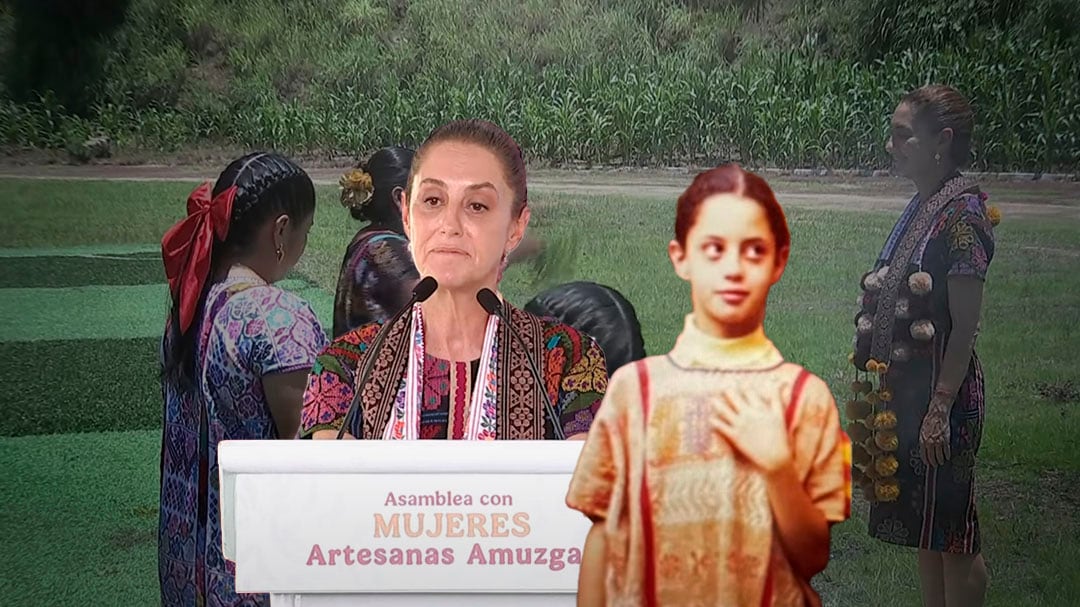 La foto de Claudia Sheinbaum de niña en huipil que presumió en asamblea de mujeres artesanas en Xochistlahuaca, Guerrero; esta es la historia detrás
