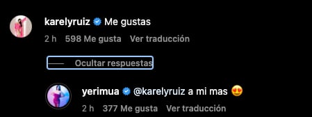 Karely Ruiz le sigue coqueteando a Yeri Mua