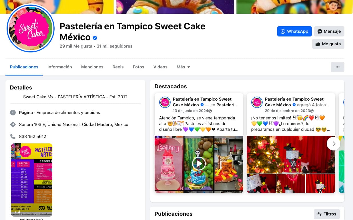 Pastelería que creó la Rosca de Reyes de Karely Ruiz.