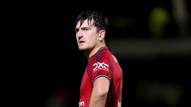 Harry Maguire con el Manchester United.