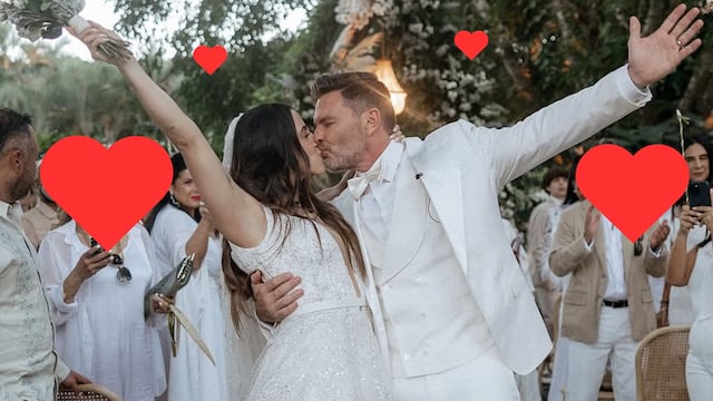 Julián Gil y Valeria Marín celebran su boda.
