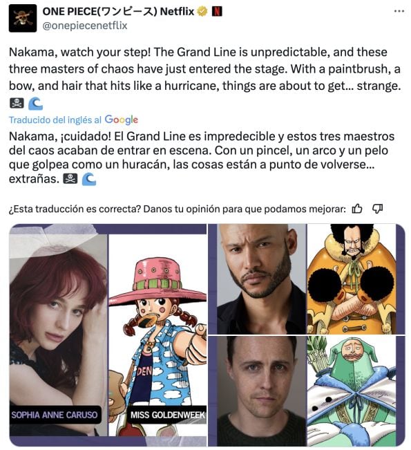 Elenco One Piece Temporada 2