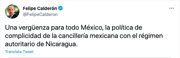 Tuit de Felipe Calderón