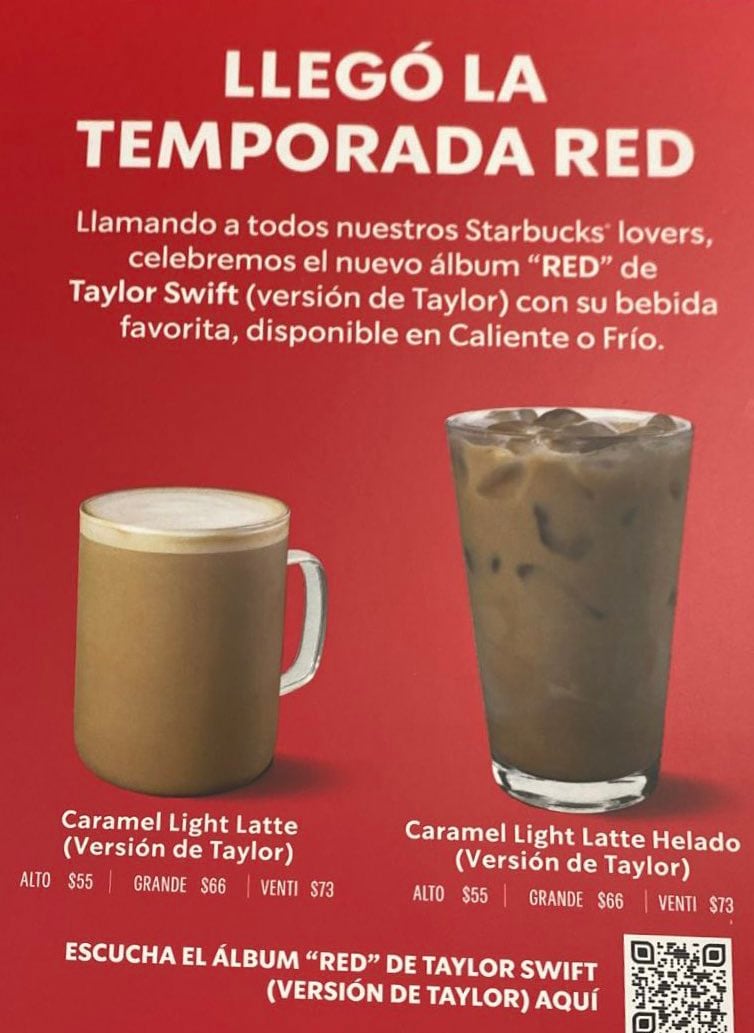 Supuesta colaboración entre Taylor Swift y Starbucks