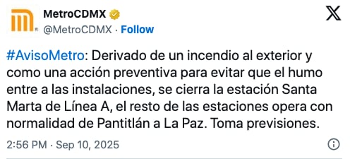 Cierran estación del Metro Santa Martha por explosión en Puente la Concordia