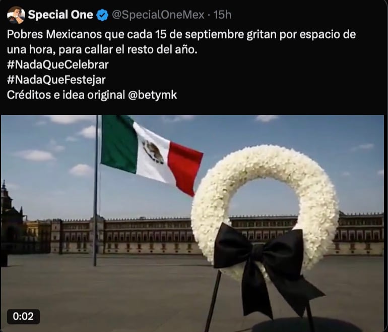 Seguidores de Ricardo Salinas Pliego usan Bandera Nacional de México para criticar al gobierno federal