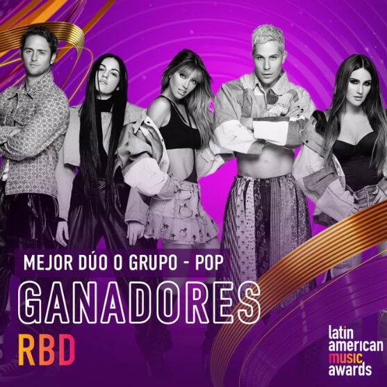 Latin American Music Awards 2024: RBD ganan a Mejor Dúo o Grupo – Pop