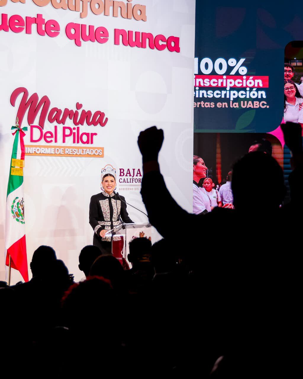 Marina del Pilar presenta su Cuarto Informe: educación, bienestar y justicia social en Baja California.