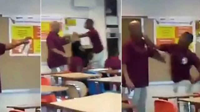 Noquea a su profesor.