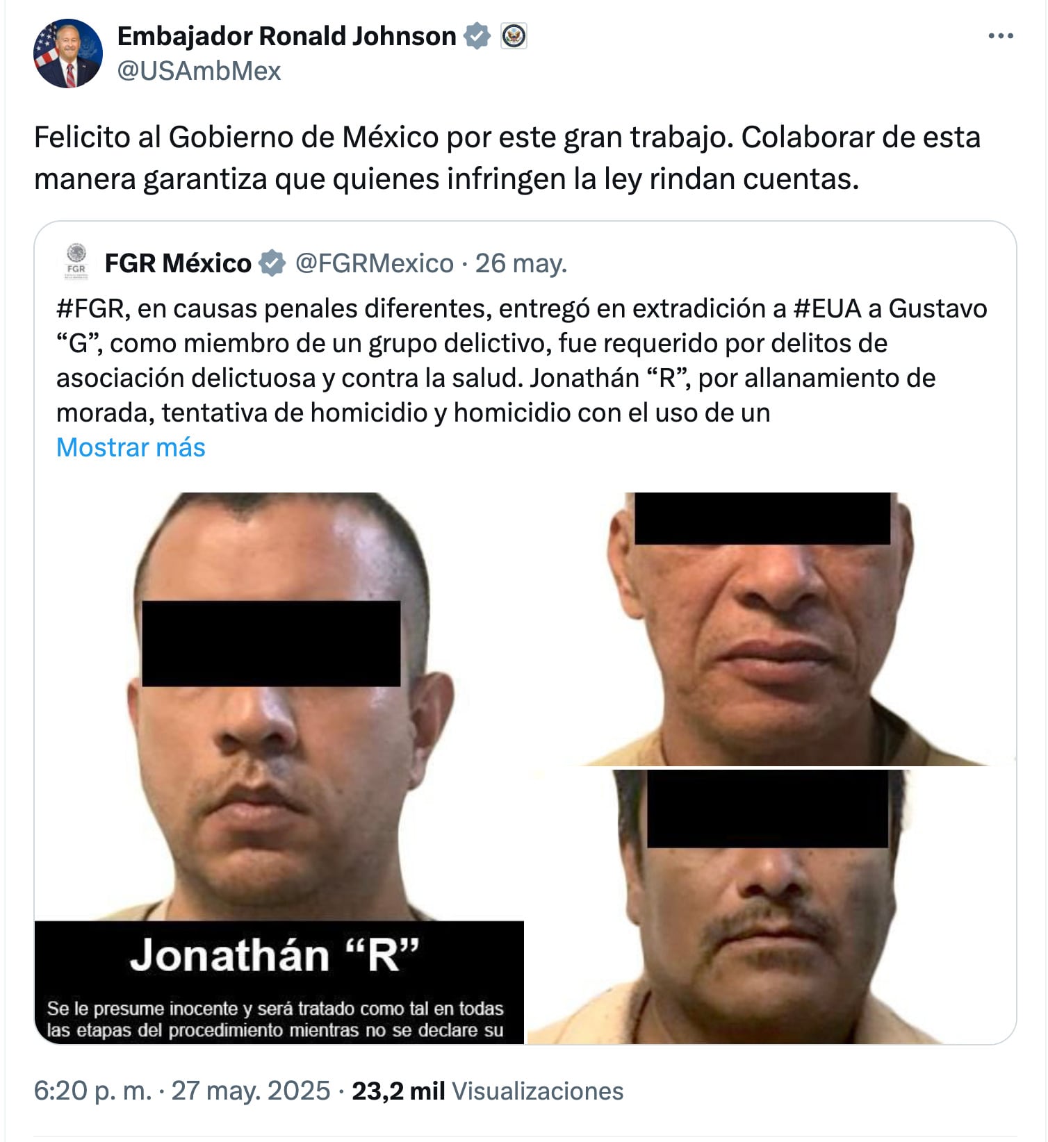 Jueves de Justicia en Estados Unidos