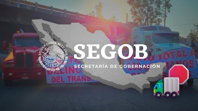Segob informa de bloqueos del 24 de noviembre de transportistas y agricultores.