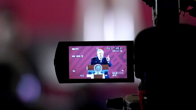 Aspecto de la mañanera de AMLO de este 23 de septiembre