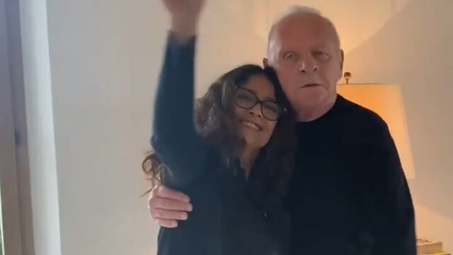 Salma Hayek y Anthony Hopkins
