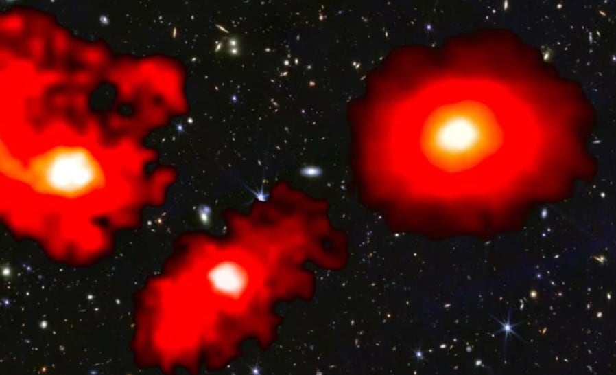 Telescopio espacial James Webb encontró tres “monstruos rojos” en el espacio