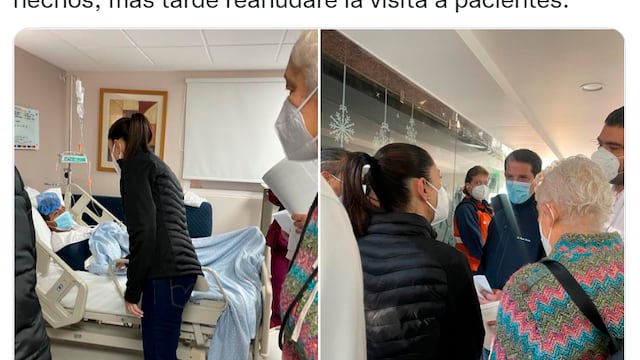 Claudia Sheinbaum sigue visitando hospitalizados en el hospital San Ángel Inn Chapultepec del accidente de Metro CDMX de la Línea 3