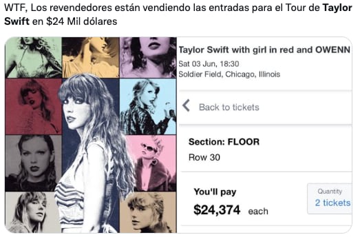 Caos en Ticketmaster por los boletos de Taylor Swift provoca memes en redes