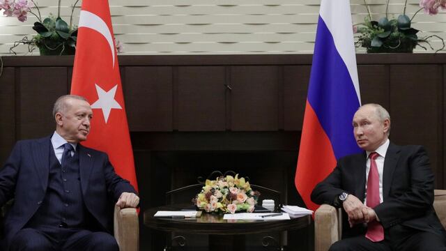 Erdogan Recep Tayyip y Vladimir Putin