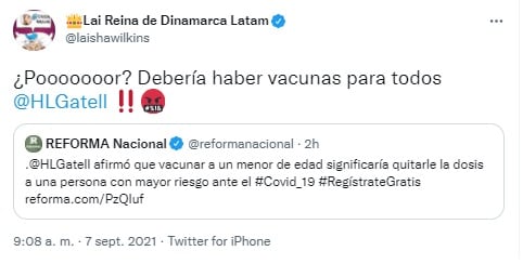 Laisha Wilkins critica a López-Gatell