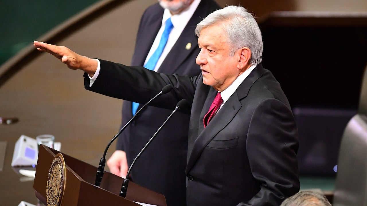 AMLO en su toma de protesta