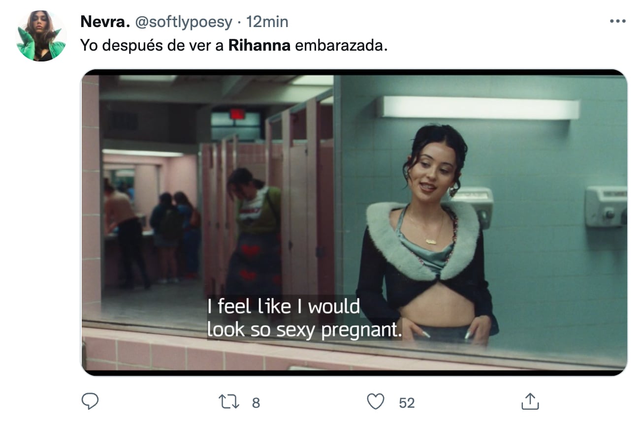 Meme sobre el embarazo de Rihanna