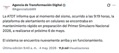 Explican por qué no sonó la alerta sísmica en el celular