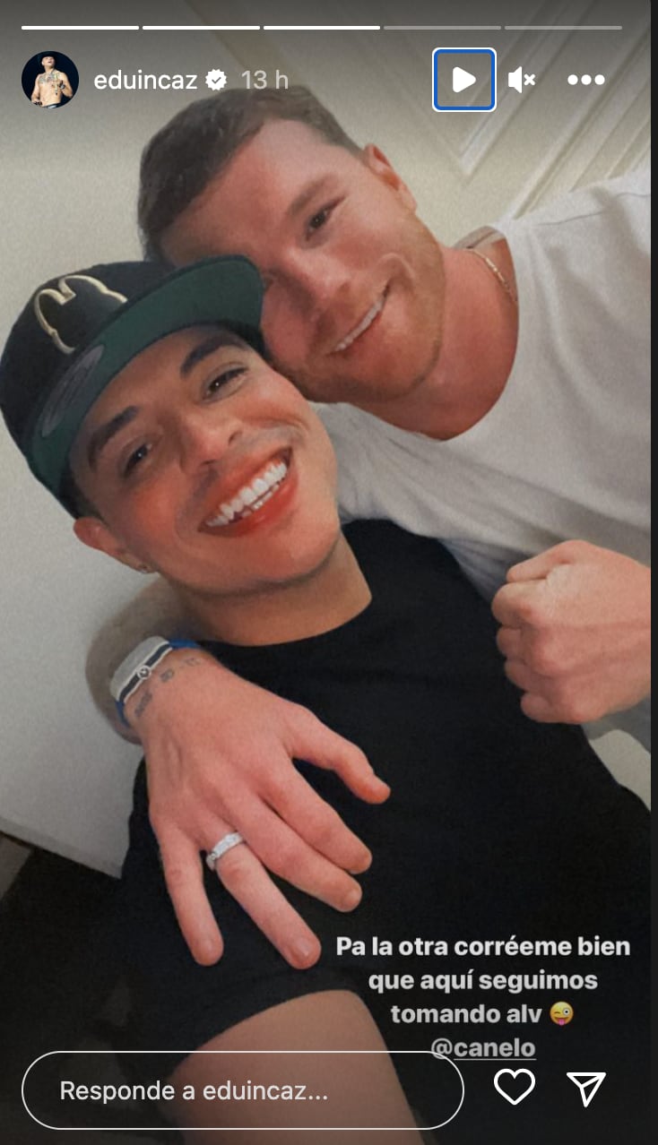 Eduin Caz y el Canelo