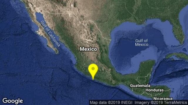 Epicentro del sismo registrado a las 04:23