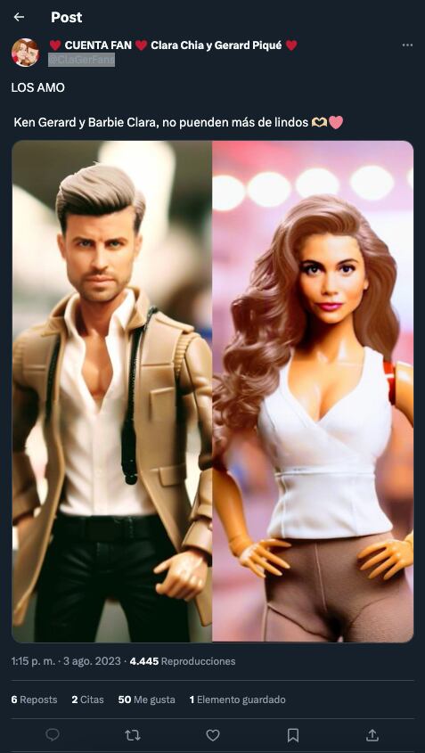 Gerard Piqué se convirtió en Ken junto a una Barbie de Clara Chía