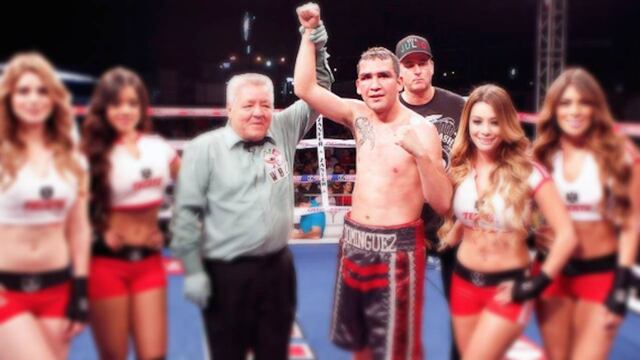 ‘Pelón’ Domínguez durante una batalla de box.