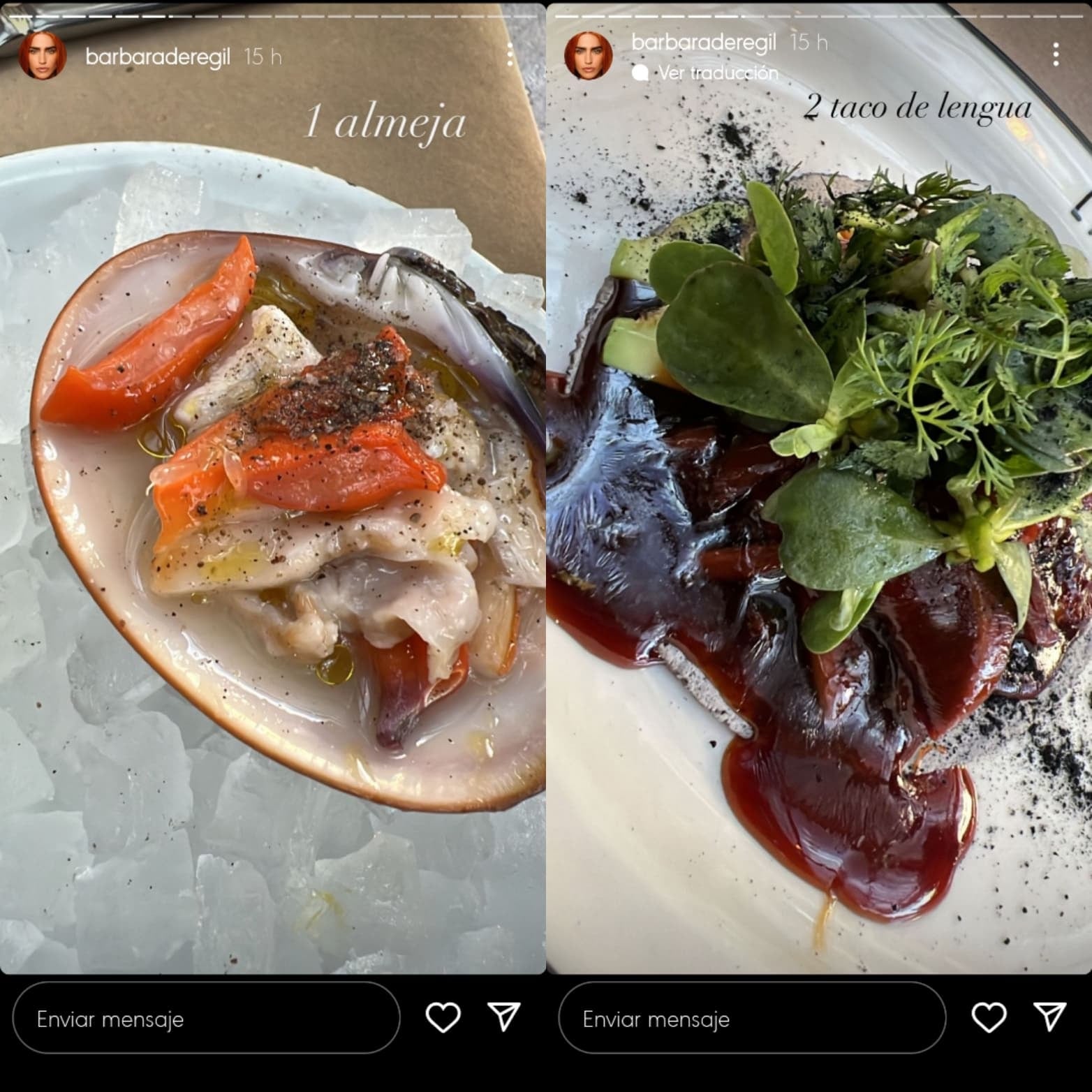 Bárbara de Regil comparte todo lo que consume en una comida.