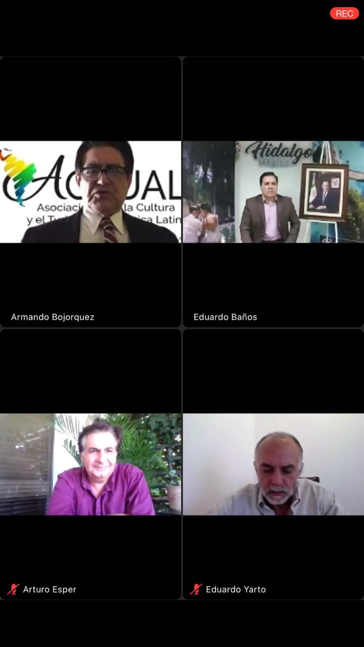 Videoconferencia de turismo.