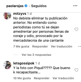 Le llueve hate a Paola Rojas por foto con Gerard Piqué