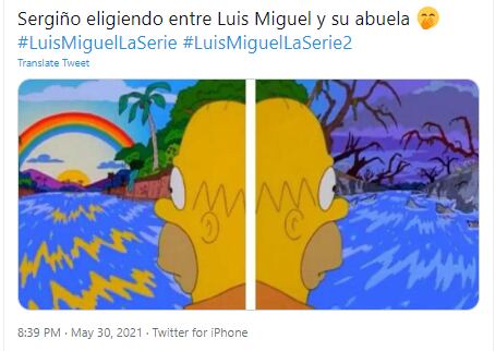 Meme sobre 'Luis Miguel, la serie'.