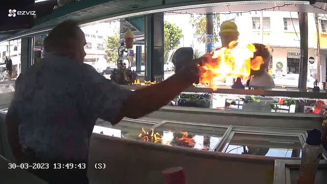 QUEMAN A TRABAJADOR DE LA MICHOACANA POR COBRO DE DERECHO DE PISO