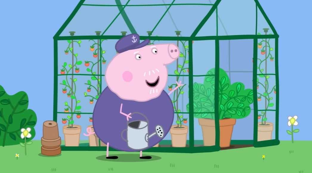 El invernadero de Abuelo Cerdito