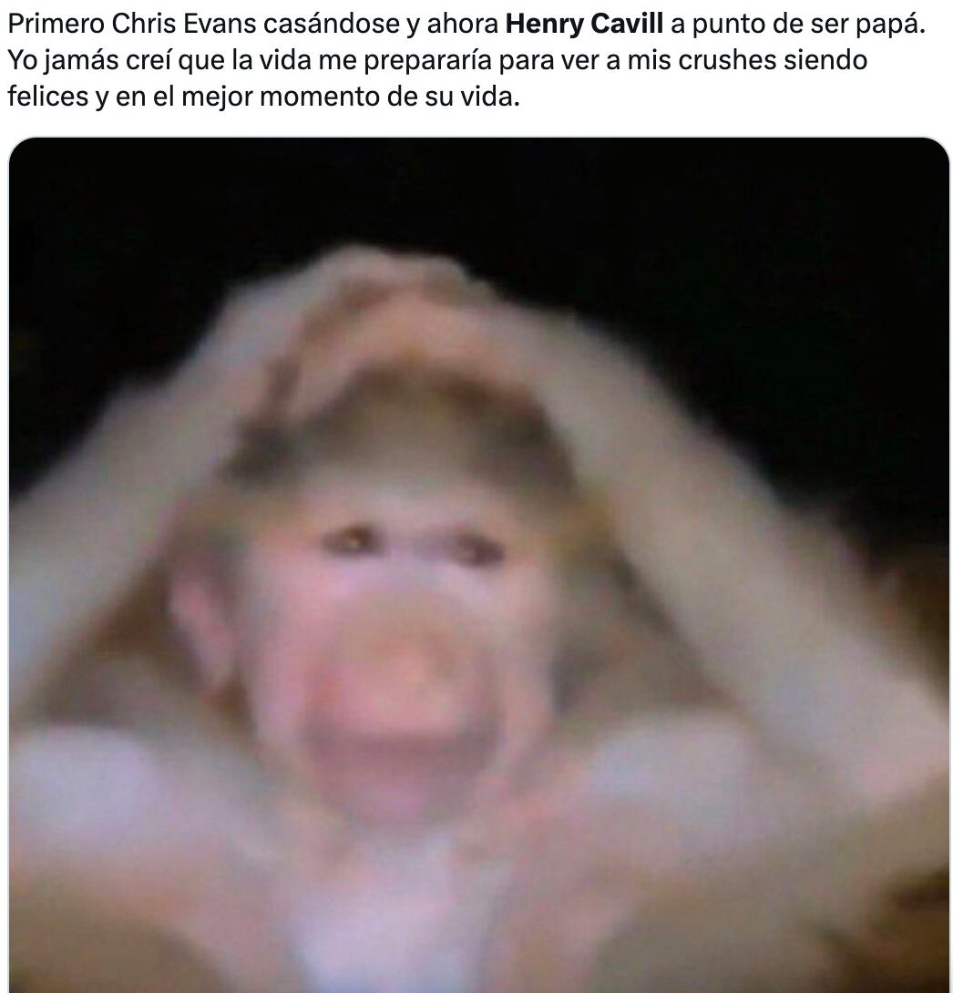 Los memes lloran porqué Henry Cavill será papá con Natalie Viscuso
