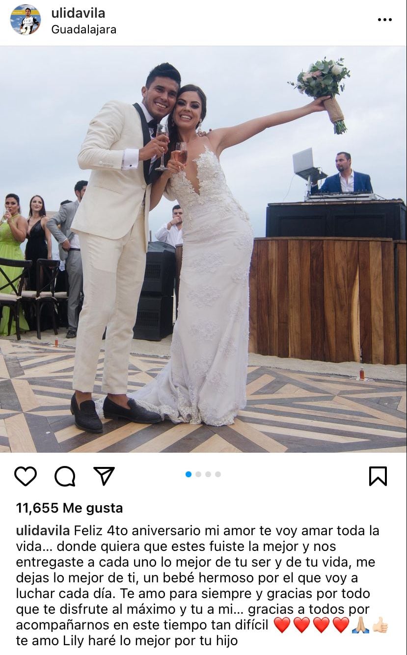 Ulises Dávila despidió a su esposa, Lily Pacheco, con un desgarrador mensaje.