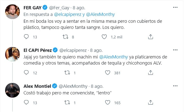 Discusión entre 'El Capi Pérez' y 'El Escorpión Dorado'
